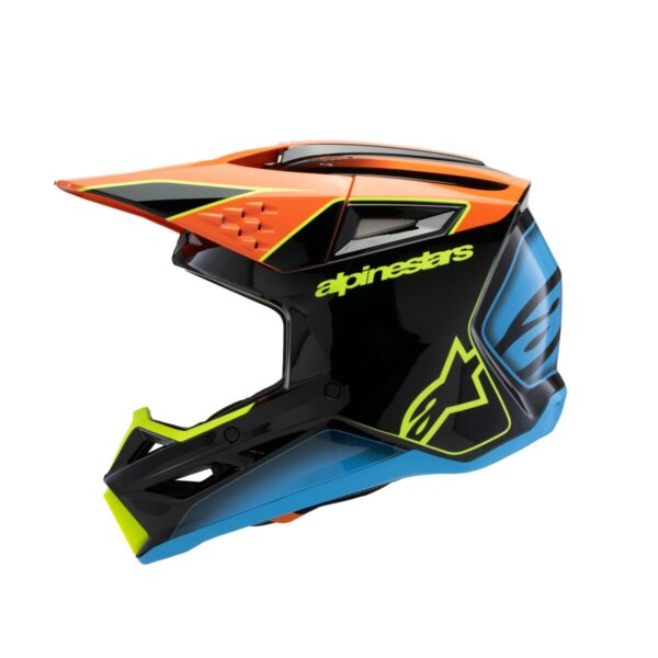 HELMET YTH SM3 FRAY BLK/OR/YL - Image 2