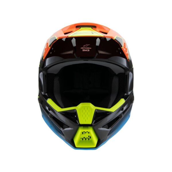 HELMET YTH SM3 FRAY BLK/OR/YL - Image 4