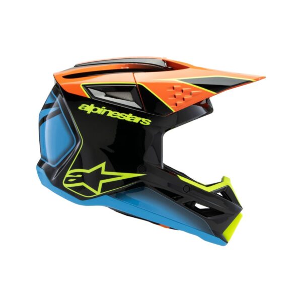 HELMET YTH SM3 FRAY BLK/OR/YL - Image 6