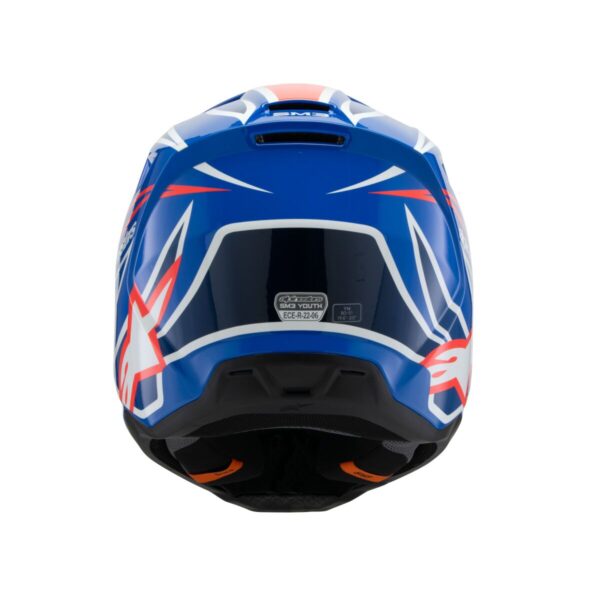 HELMET YTH SM3 WURX BLUE/RED/W - Image 3