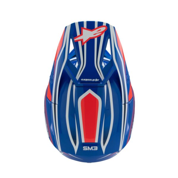 HELMET YTH SM3 WURX BLUE/RED/W - Image 4