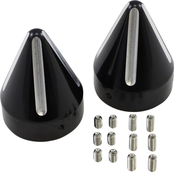 AXLE CAPS SPIKE BLKCUT - Image 2