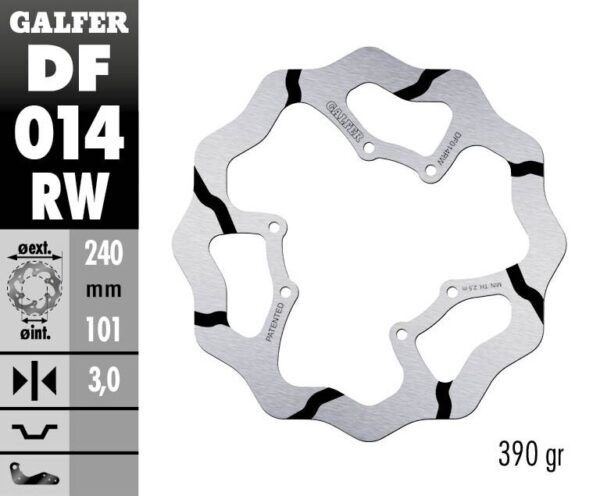 BRAKE DISC FIXED WAVE GROOVED - Image 2