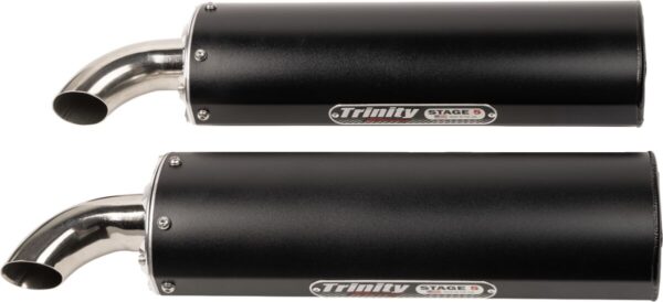 EXHAUST DUAL BLACK RZR XP1000
