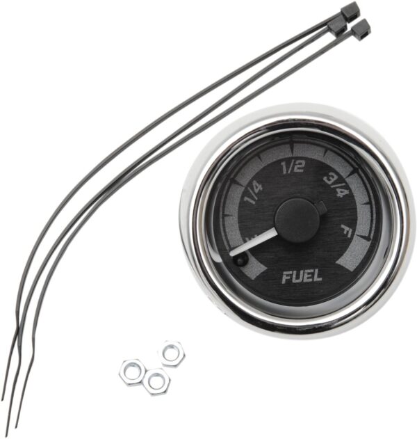 GAUGE FUEL BLK/GRY CHR