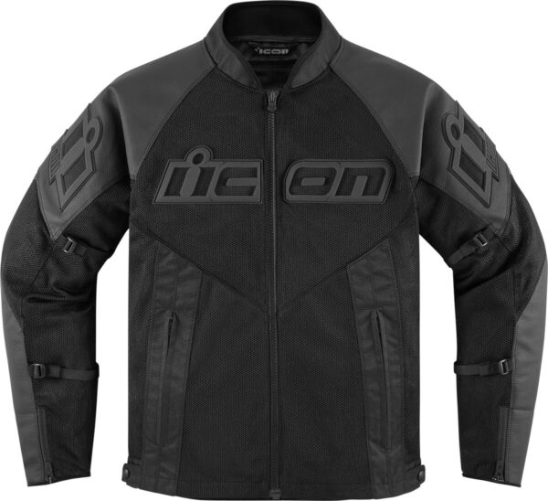 JKT MESH AF LTHR CE BK 2X