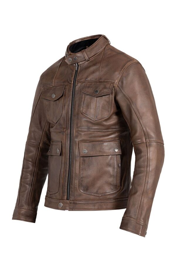 JACKET DRIFTER LEATHER BROWN M - Image 4