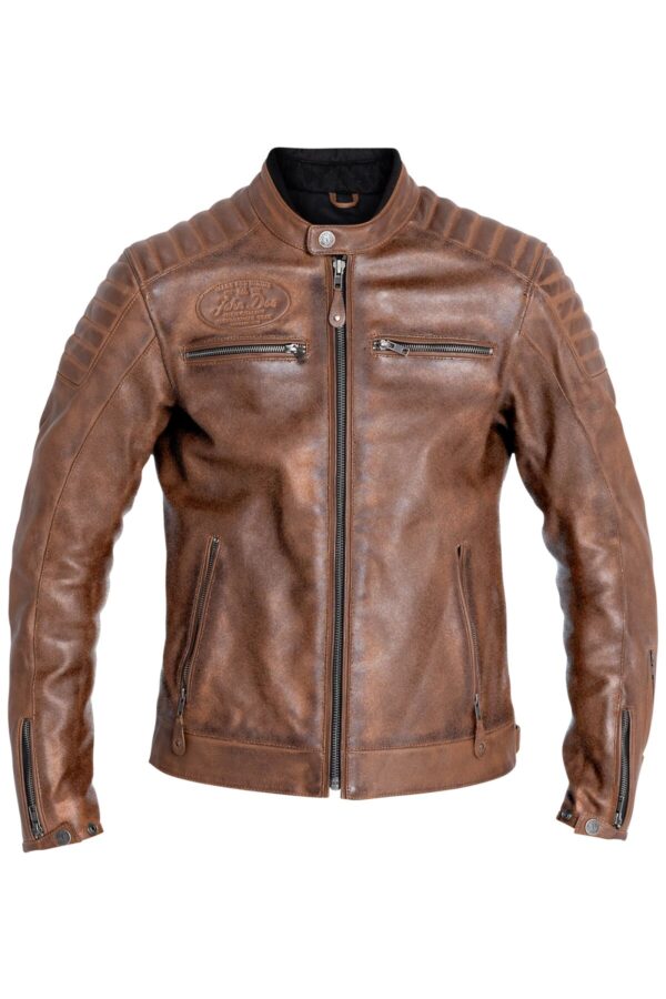 JACKET DEXTER LEATHER BROWN MD