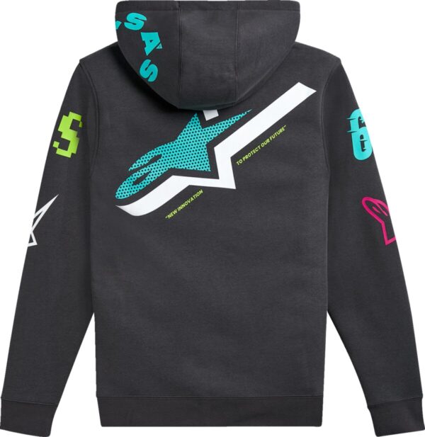 HOODIE ZIP VARIEGATE GUNMETAL - immagine 2