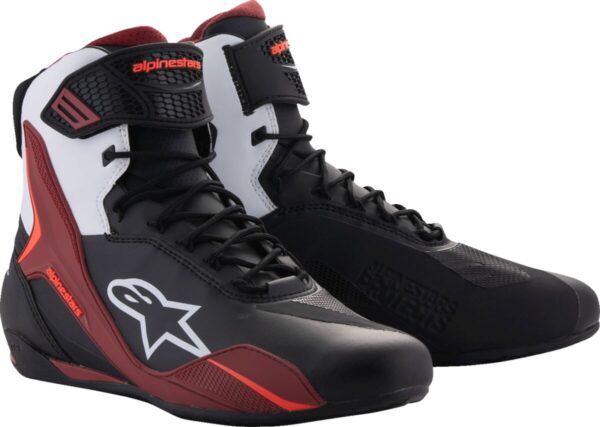 SHOES FASTER-4 BK/WH/DK RD 10