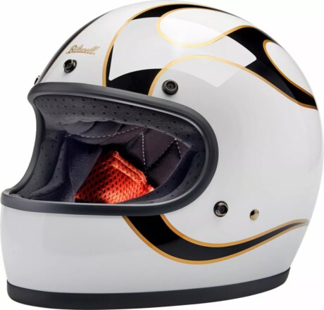 Casco Biltwell Gringo bianco nero lucido