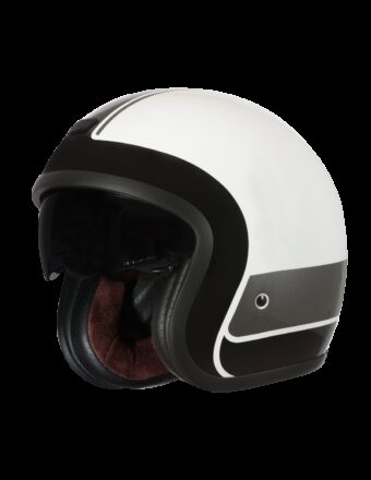 Casco jet Origine Sprint Record Black White Gloss