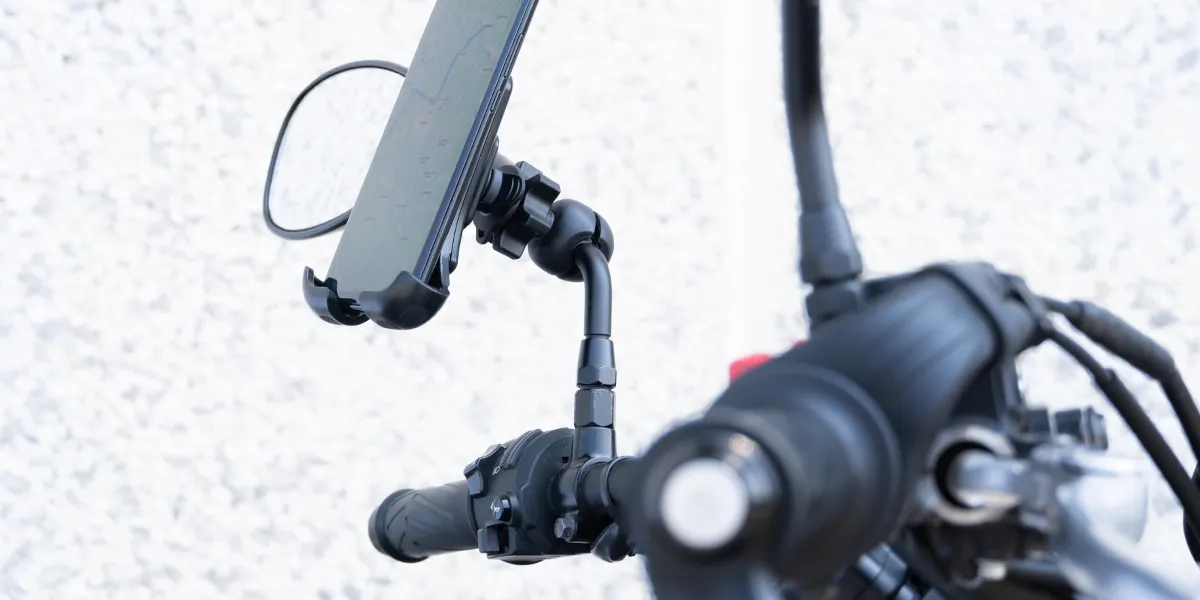 OPTILINE MIRRORPORTA CELLULARE DA SPECCHIETTO E TRAVERSINI DI MOTO E SCOOTER - immagine 2