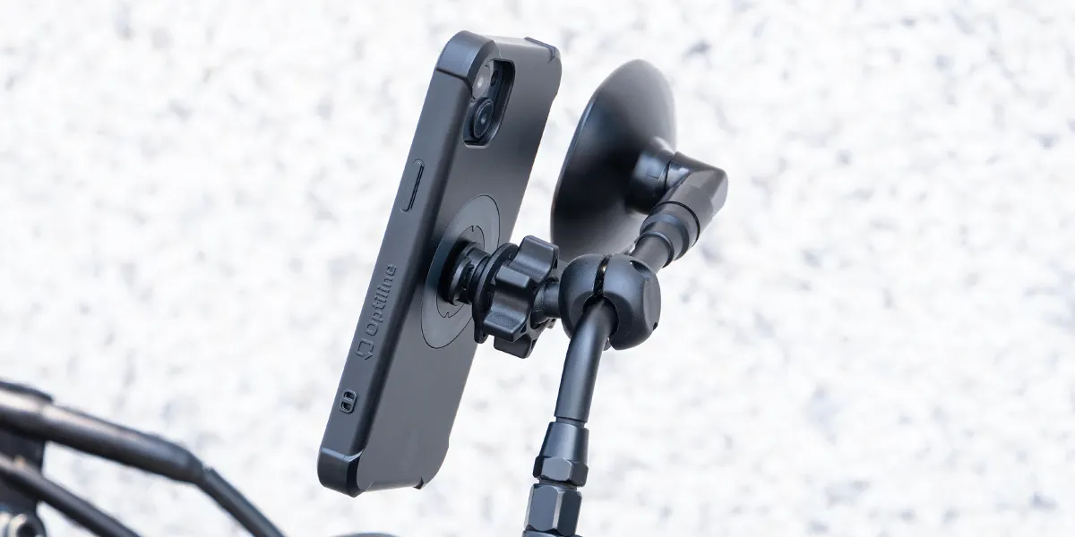 OPTILINE MIRRORPORTA CELLULARE DA SPECCHIETTO E TRAVERSINI DI MOTO E SCOOTER - immagine 3