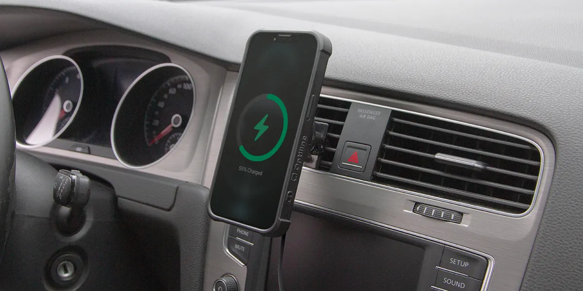 OPTILINE MAG PRO WIRELESS AIRVENTPORTA TELEFONO PER AUTO MAGNETICO PER BOCCHETTE ARIA CON RICARICA WIRELESS - immagine 2
