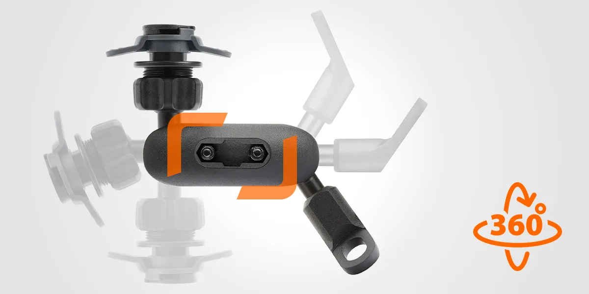 OPTILINE POLE ORBITPORTA CELLULARE DA SPECCHIETTO MOTO IN METALLO CON BRACCIO SNODABILE - immagine 5