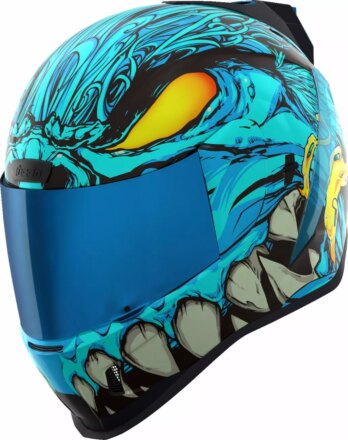 Casco Icon Airform Manikrr MIPS blu integrale moto