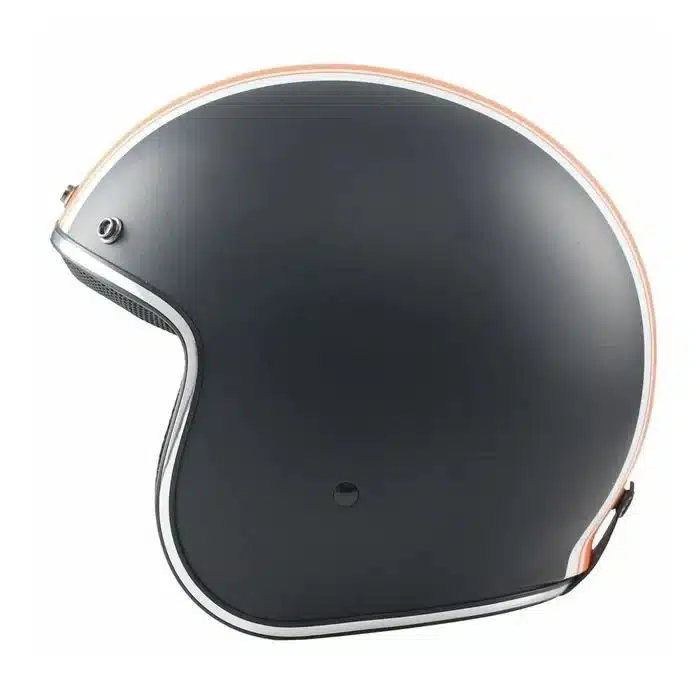 CASCO MOTO JET BHR VINTAGE MOD. 811 NERO/ARANCIO OPACO UNISEX - immagine 3