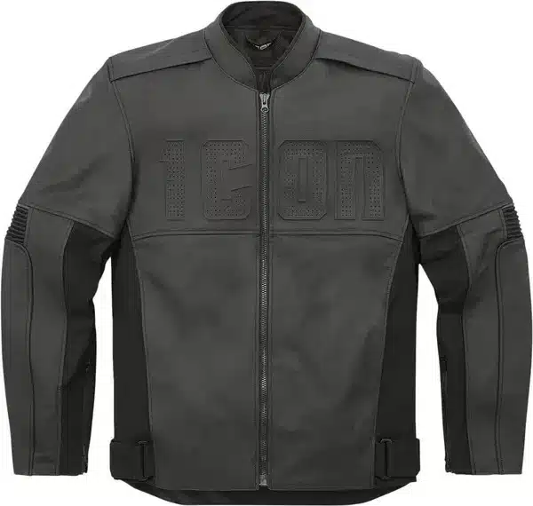 Giacca moto Icon Motorhead in pelle e tessuto