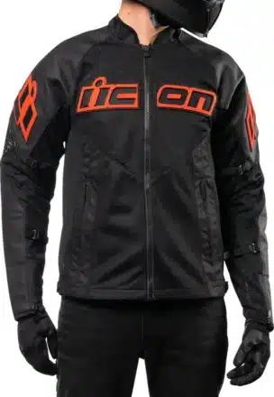 Giacca pelle moto ventilata Icon