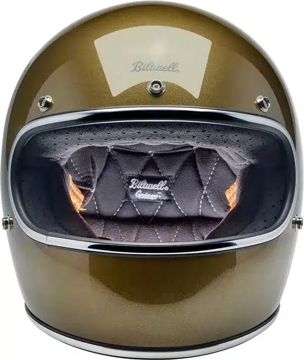 Casco integrale oro Biltwell per café racer